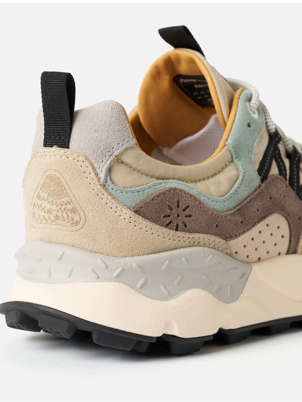 NWT Flower Mountain YAMANO 3 UNI Suede and technical fabric sneakers Sand/Beige - Picture 4 of 14